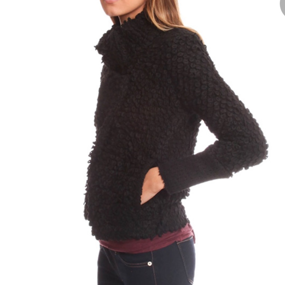 IRO Caty Crepe and Wool Blend Black Jacket 38